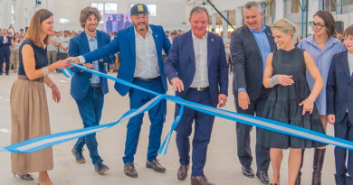 Juan Andreotti participó de la inauguración de una nueva planta industrial de IMS Company