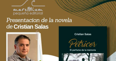 Salas presenta su primer libro: Petricor. El perfume de la memoria