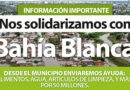 El Municipio de San Fernando donará insumos de emergencia a Bahía Blanca en solidaridad