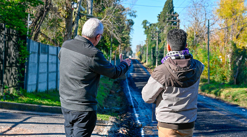 Julio Zamora supervisó las obras del Plan de Asfalto 2025 en Benavídez