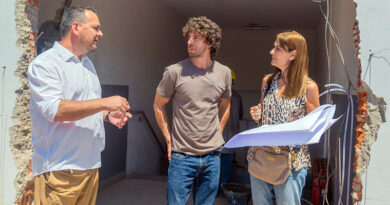 Juan Andreotti recorrió obras de las 7 escuelas que renueva el Municipio de San Fernando