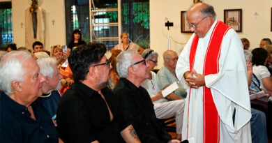 Julio Zamora estuvo presente en la misa homenaje al Padre “Pancho” Soares, a 50 años de su martirio 