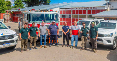 La donación de San Fernando llegó a los bomberos de la Patagonia