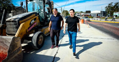 Nardini y Caggiano recorrieron la obra de repavimentación de la Ruta Provincial N° 24 (ex Ruta 197)