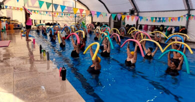 Con el lema “Aqua en acción”, el Municipio realizó una nueva Masterclass de Aquagym en Don Torcuato