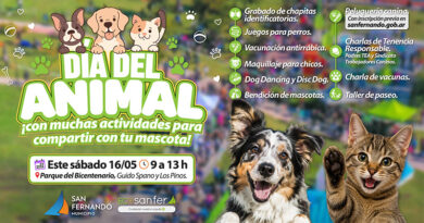 El sábado, San Fernando festejará el Día del Animal con muchas actividades El sábado, San Fernando festejará el Día del Animal con muchas actividades