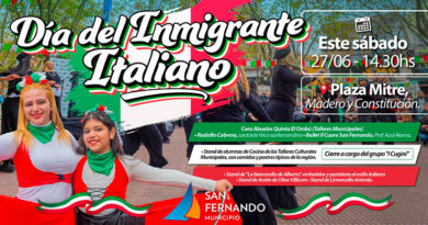Festejo con italianos, evento de Yoga y más actividades este fin de semana en San Fernando