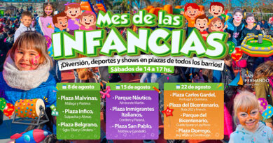 Nueva programación del “Mes de las Infancias” con shows y juegos en plazas de San Fernando