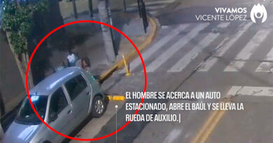 Pinchó un ladrón de ruedas en Vicente López Pinchó un ladrón de ruedas en Vicente López